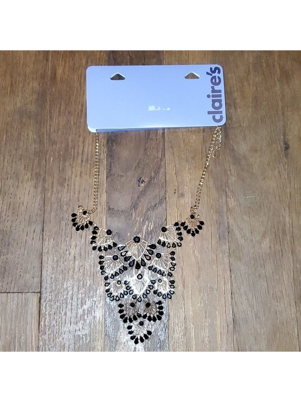 Claires black and gold fashion necklace - Picture 2 of 2